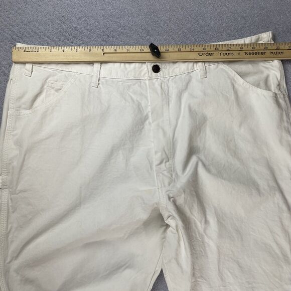 Dickies Classic Y2K Painters Pants Men’s Size 44x32 White Straight Leg Pockets - Picture 12 of 16